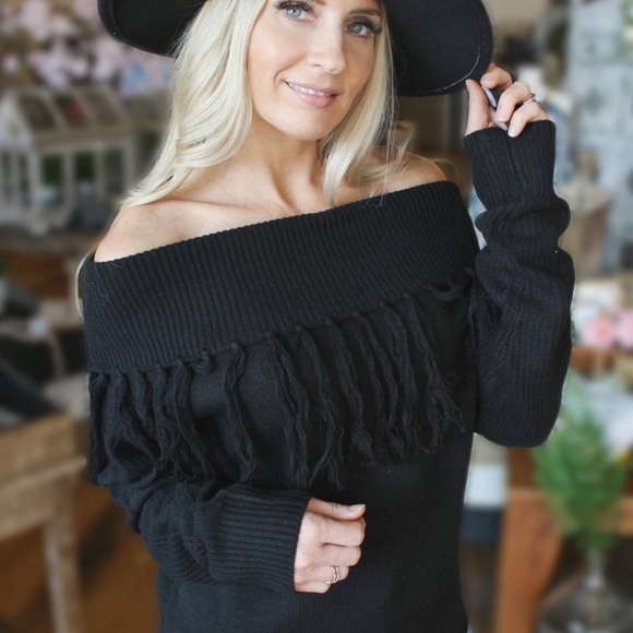 Over The Moon For You Off The Shoulder Sweater - Picture 3 of 3